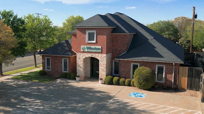 Exterior of Winston Wealth Advisors office building in Lubbock, Texas.